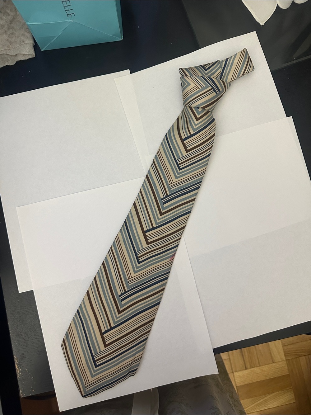 Vintage Guy Laroche Striped silk necktie